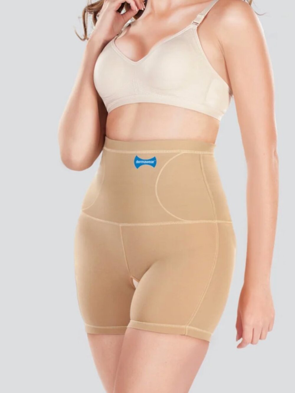 Dermawear Women's  Mini Shaper Abdomen Shapewear  Beige Small